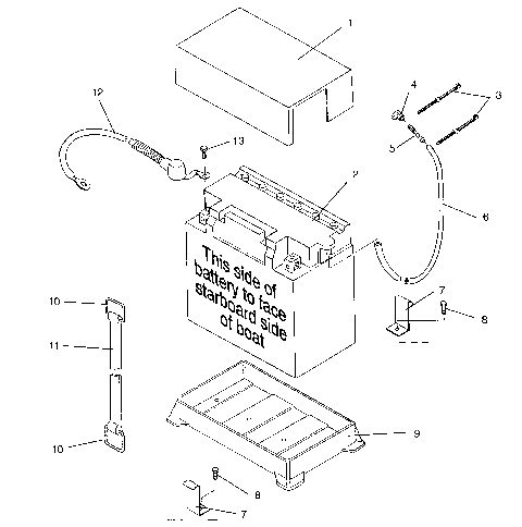 BATTERY BOX SL 650 B954058 (4930483048B005)