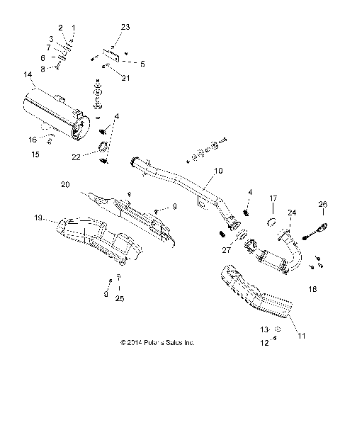 ENGINE, EXHAUST - A15SHC57CS (49ATVEXHAUST15QUAD)