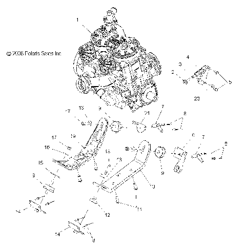 ENGINE, MOUNTING - S09PM7JS/JSL (49SNOWENGINEMOUNT09600IQ)