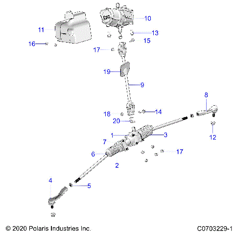 STEERING, LOWER STEERING ASM. - G20G4E99NG (C0703229-1)