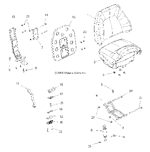 BODY, PASSENGER SEAT BOTTOM and SEAT BACK - A10DX85AL/AF (49ATVSEATBOTTOM10SPTRGEPS)