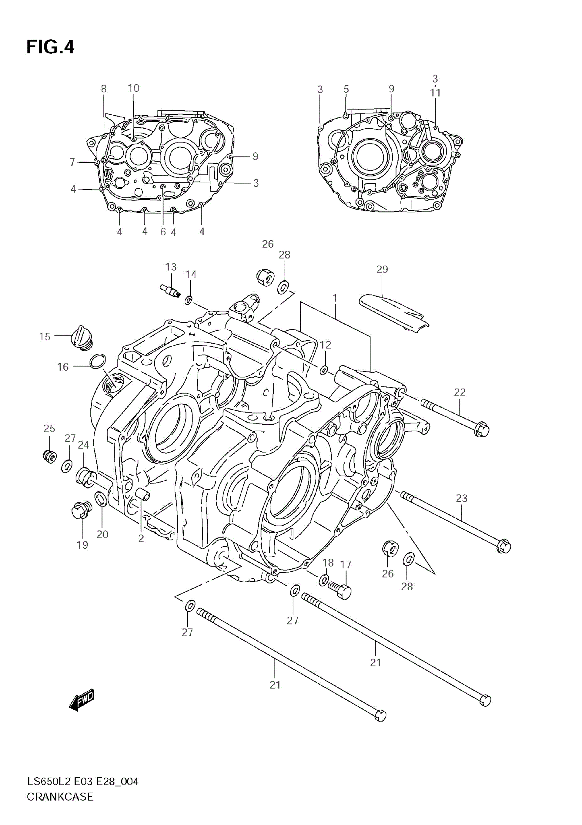 2012 Suzuki LS650 CRANKCASE Motorcycles Parts Finder