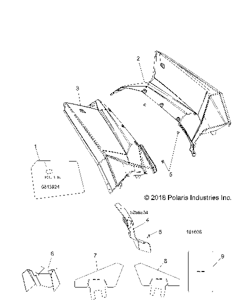 BODY, REAR CAB AND HEAT SHIELDS - A15SVE95HW (101606)
