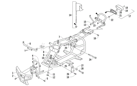 FRAME AND RELATED PARTS ASSEMBLY