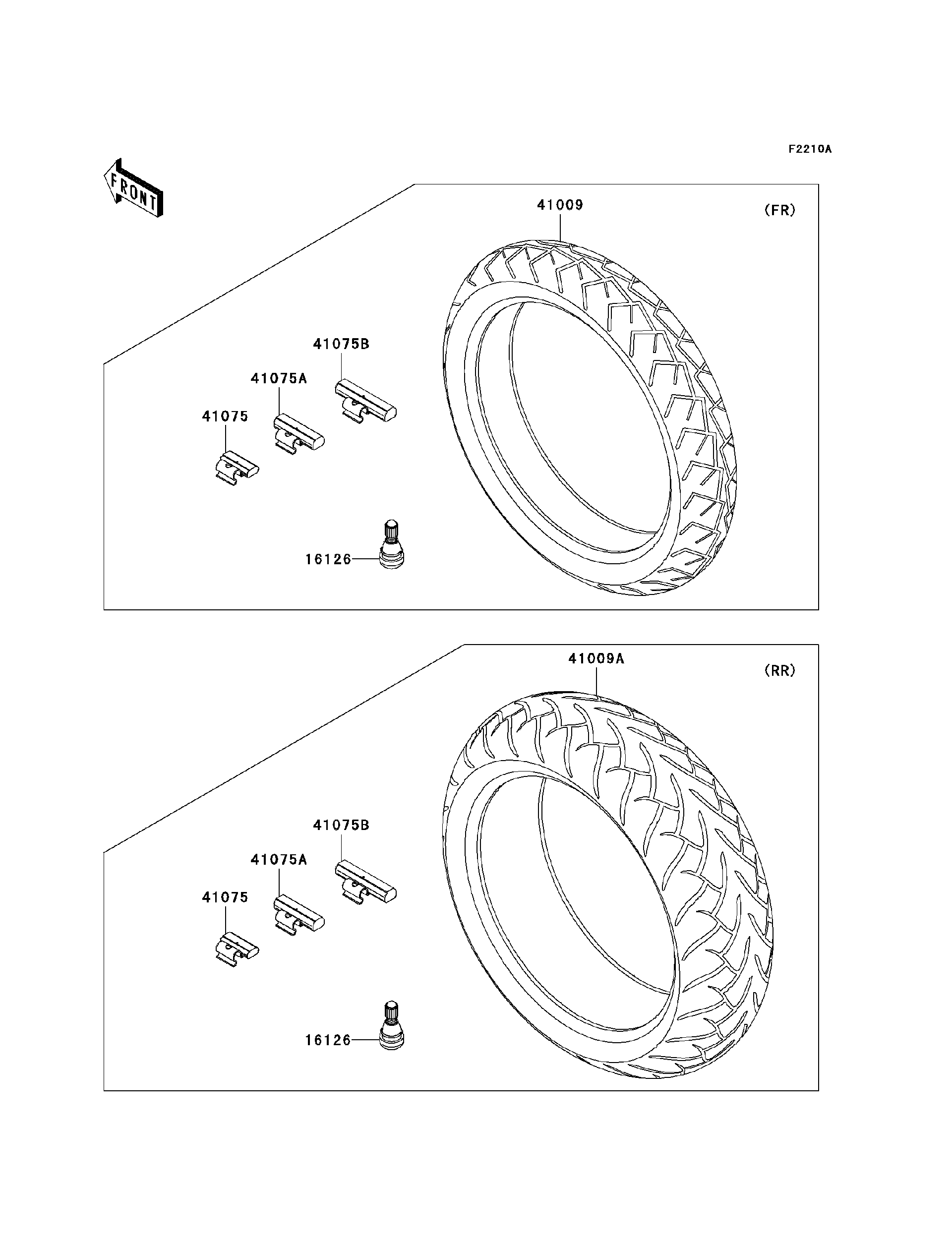 2008 Kawasaki Ninja ZX-10R Tires(CN) Motorcycles Parts
