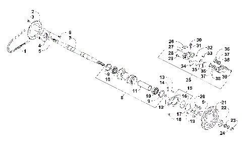 REAR AXLE AND BRAKE ASSEMBLY [96088]