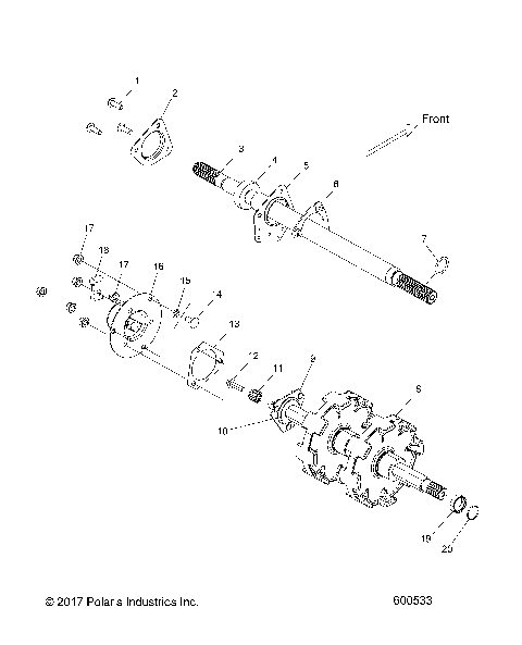 DRIVE TRAIN, JACKSHAFT and DRIVESHAFT - S18CFF5BSL/BEL (600533)
