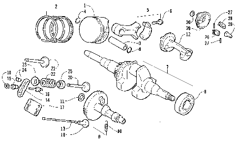 PISTON AND CRANKSHAFT ASSEMBLY [74946]