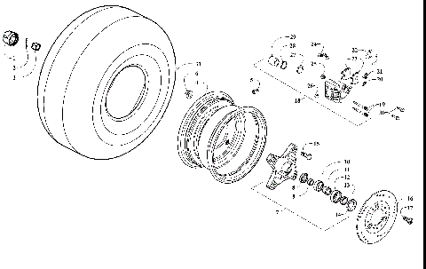 FRONT WHEELS AND BRAKE ASSEMBLY [303371]