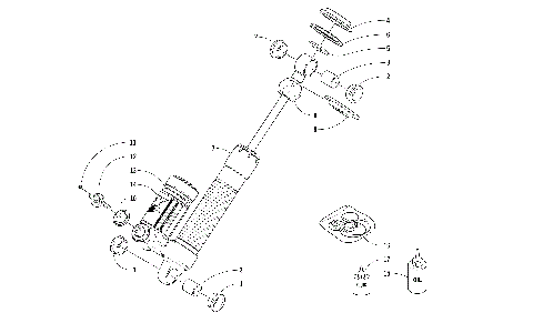 REAR SUSPENSION REAR ARM SHOCK ABSORBER [105124]