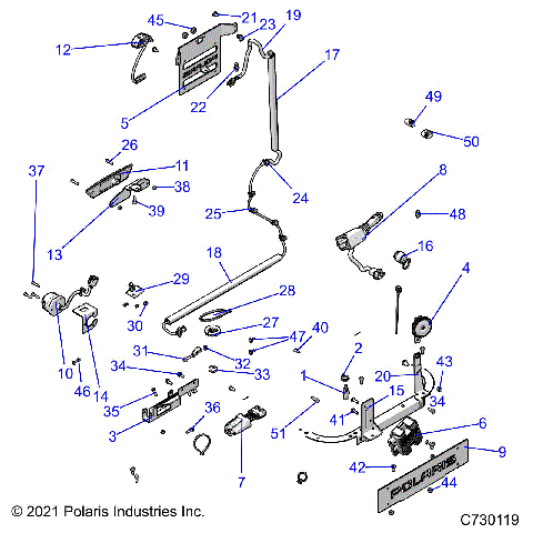 ELECTRICAL, WIRE HARNESS COMPONANTS, AND LICENSE PLATES  - R22MAA57F1/SF1/F9/C1/E1/C9/E9/CK/EK (C730119)