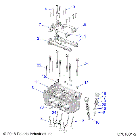 ENGINE, CYLINDER HEAD AND VALVES - Z20NAE92PL (C701001-2)
