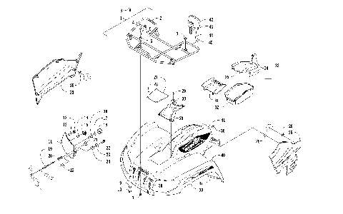 FRONT RACK, BODY PANEL, AND HEADLIGHT ASSEMBLIES [301481]