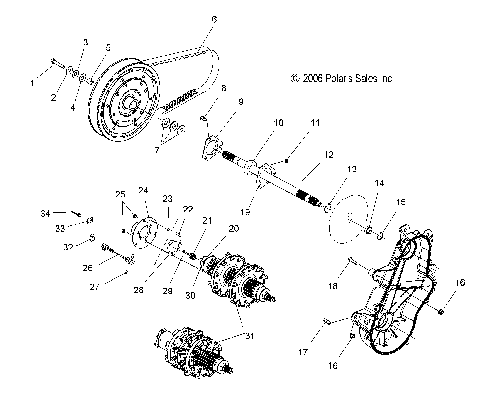 DRIVE TRAIN, DRIVE SHAFT and JACKSHAFT - S08PM6/PM7/PG7/PH7 (49SNOWDRIVETRAIN08RMK155)