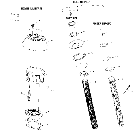 ENGINE AIR INTAKE/HULL AIR INLET - W015197D (4964826482B012)