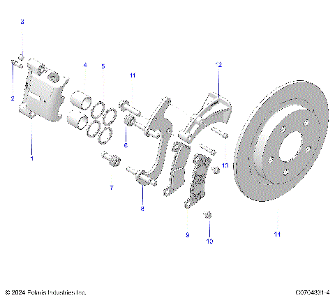 BRAKES, REAR CALIPER