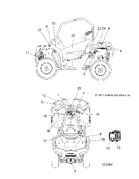 BODY, DECALS - A18DAE57B2 (101284)