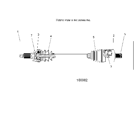 DRIVE TRAIN, DRIVE SHAFT, FRONT - A16SXE85AS/AM/AB/A85A1/A2/A9 (100062)