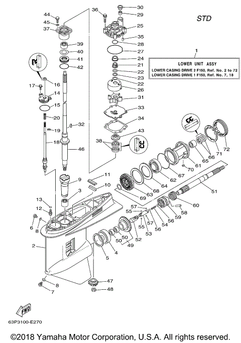 LOWER CASING DRIVE 1 F150