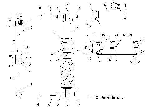 SUSPENSION, SHOCK, REAR TRACK (7043417) - S10BF6KSL/KSA/KEA (49SNOWSHOCKREAR7043417)