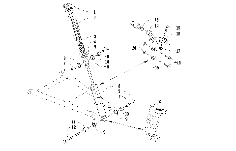 SHOCK ABSORBER AND SWAY BAR ASSEMBLY [86780]