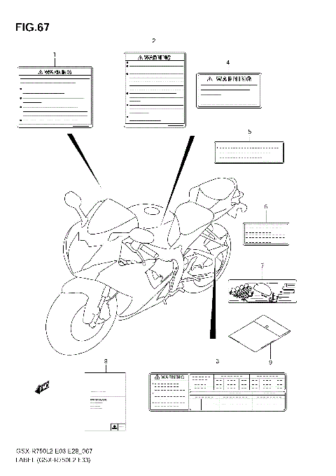 LABEL (GSX-R750 L2 E33)