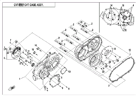 CVT CASE ASSY.