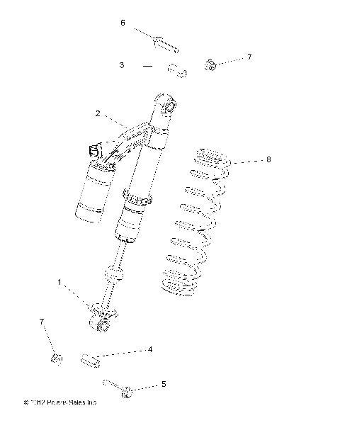 SUSPENSION, SHOCK, REAR, MOUNTING - A19SVS95CR/ER [49ATVSHOCKMTG7044080]