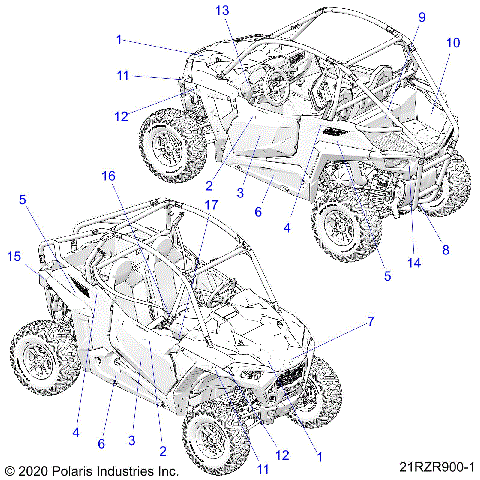 BODY, DECALS - Z21A5A87B2/P87B5/K87B4 (21RZR900-1)