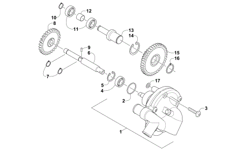 WATER PUMP ASSEMBLY (ENGINE SERIAL NO. UP TO 20101689)