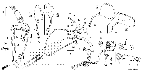 HANDLE LEVER@SWITCH@CABLE