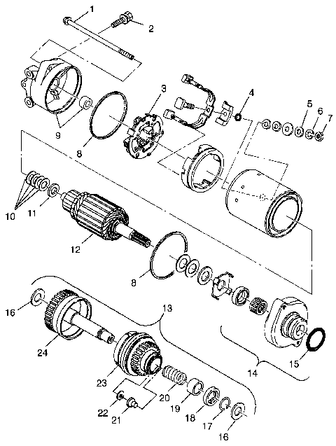 STARTING MOTOR SLT 700 B964166 and  Intl. SLT 700 I964166 (4933923392C006)