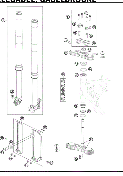 TELEGABEL,GABELBRÜCKE 