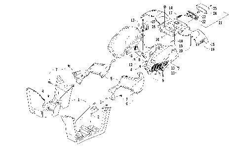 REAR BODY AND TAILLIGHT ASSEMBLY [96344]