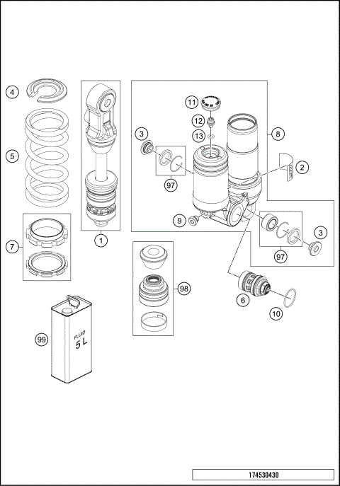 SHOCK ABSORBER DISASSEMBLED