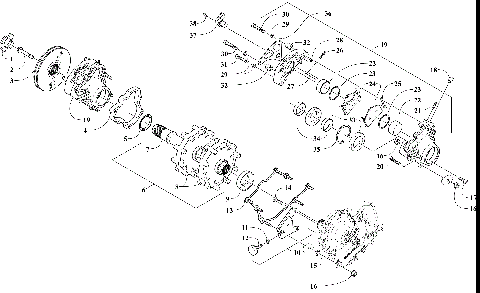 DRIVE TRAIN SHAFT AND BRAKE ASSEMBLIES [106560]