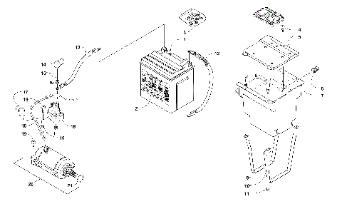 BATTERY AND STARTER MOTOR ASSEMBLY [300237]