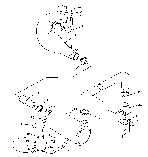 EXHAUST SYSTEM SL 780 B964087 and Intl. SL 780 I964087 (4935523552B005)