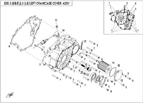 LEFT CRANKCASE COVER ASSY
