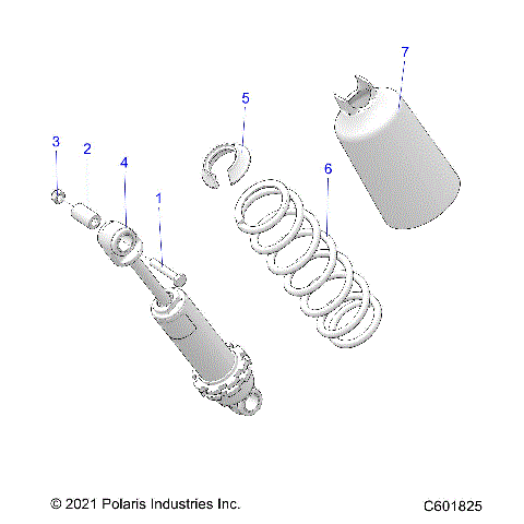 SUSPENSION, SHOCK, FRONT TRACK (7045714) - S23CEU5TSL (C601822)
