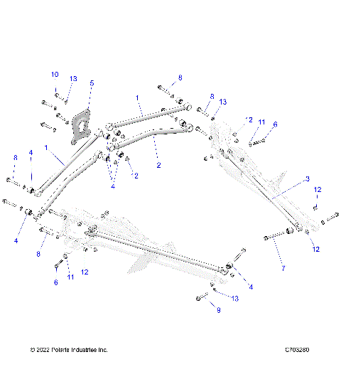 SUSPENSION, REAR TRAILING ARMS MOUNTING - Z23RMU2KAN/BN (C703280)