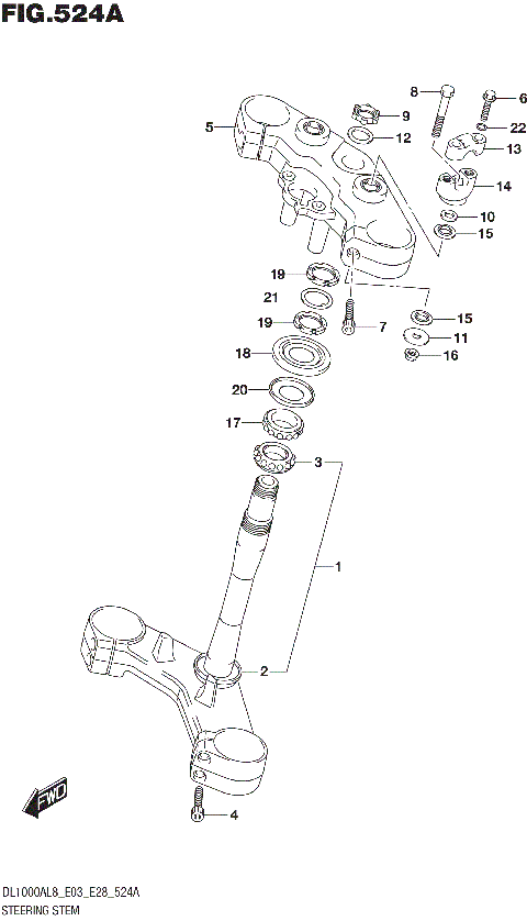 STEERING STEM (DL1000AL8 E03)