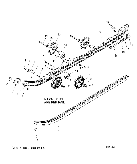 SUSPENSION, RAIL ASM. - S17DDJ8 ALL OPTIONS (600330)