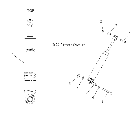 SUSPENSION, SHOCK, REAR TRACK (7043716) - S12PT5BSL/BEL (49SNOWSHOCKREAR7043716)