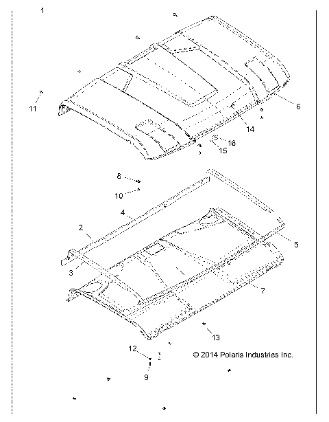 BODY, ROOF - R16RTU87A9/AS/B9/BS (49RGRROOF15900XP)