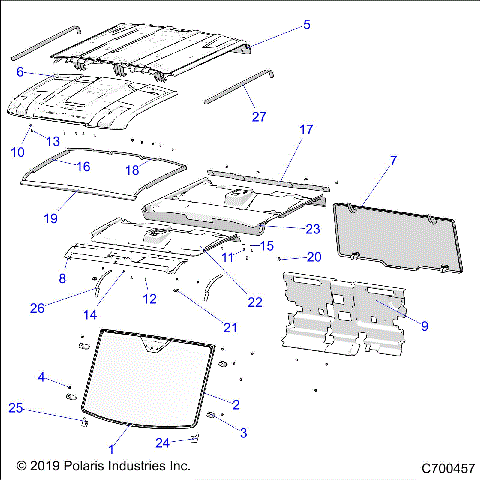 BODY, ROOF AND CAB - R19RSW99AS/A9/AD/BS/B9/BD (C700457)