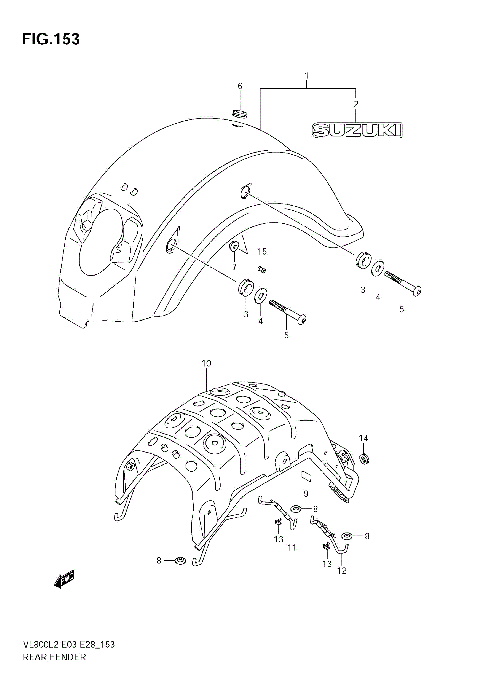 REAR FENDER (VL800  E03)