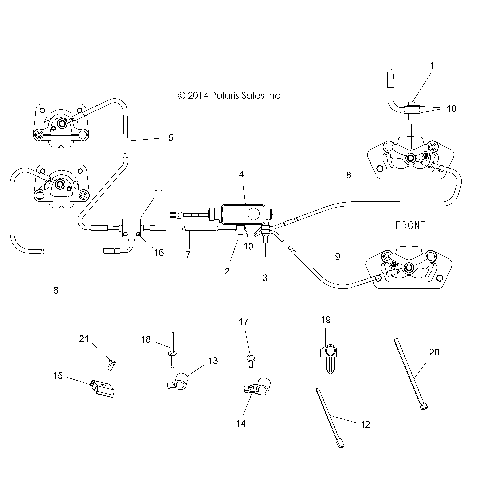 BRAKES, BRAKE LINES AND MASTER CYLINDER - A15DAA57EJ/EH/EEK (49ATVBRAKELINE15ACEEU)