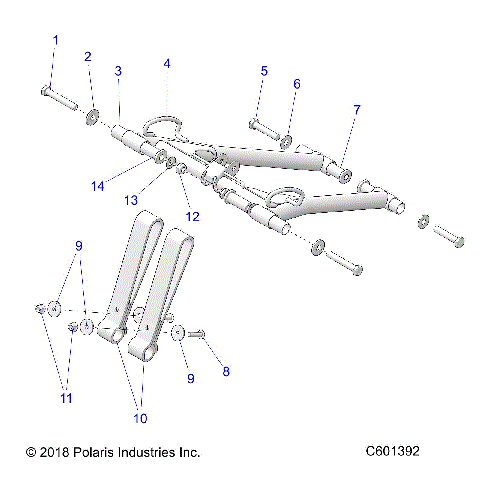 SUSPENSION, TORQUE ARM, FRONT - S20MDX6JSA/6JEA (C601392)
