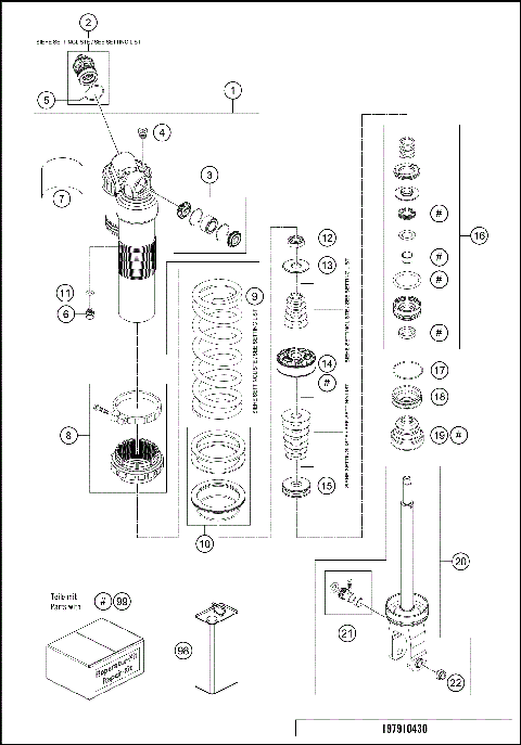 SHOCK ABSORBER DISASSEMBLED